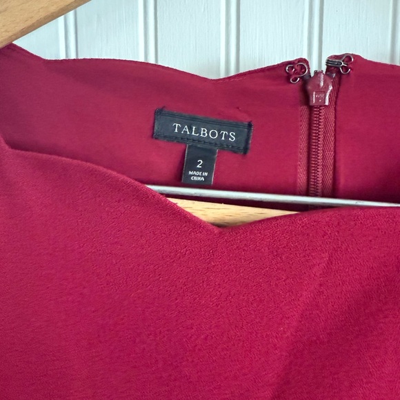 Talbots Red Long Sleeve Dress Size 2 - Picture 2 of 6